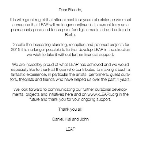 LEAP CLOSING